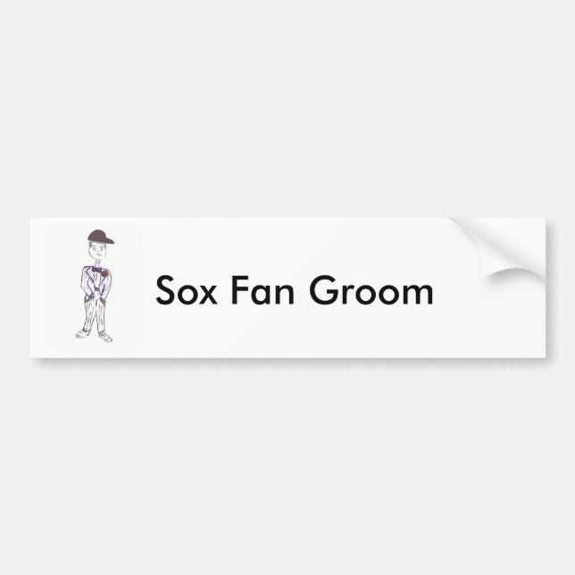 Pegatina Para Coche Sox Fan Groom (Frente)