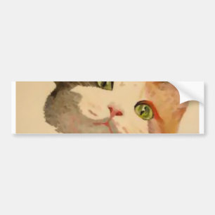 Pegatina Para Coche Soy All Oars: Retrato de gato de Calico