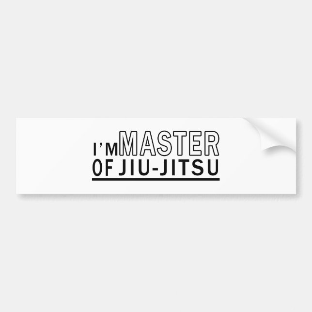 Pegatina Para Coche Soy amo de Jiu-Jitsu (Frente)