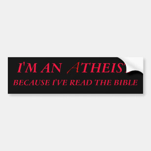 Pegatina Para Coche Soy ateo porque he leído la Biblia