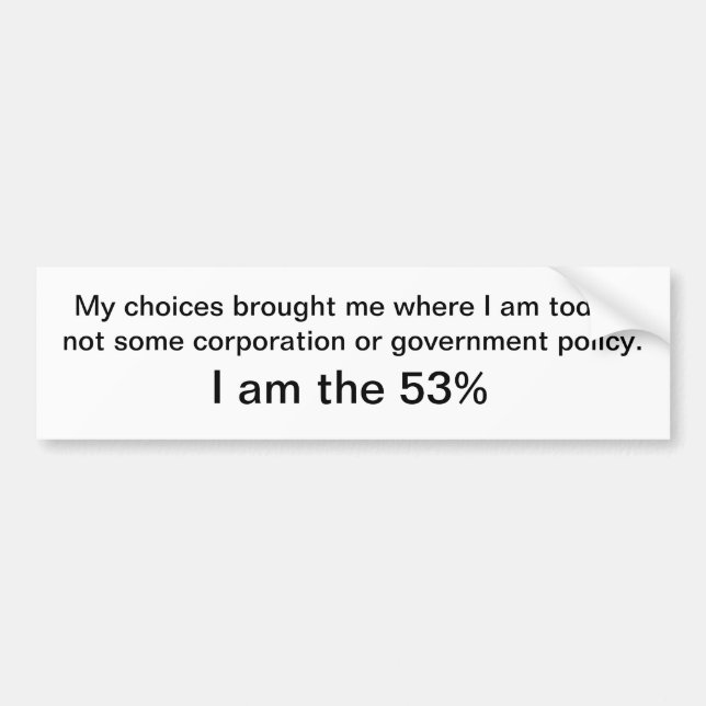 Pegatina Para Coche Soy el 53% (Frente)