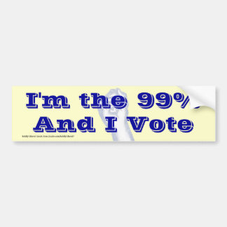 Pegatina Para Coche Soy el bumpersticker del 99% (y yo vote)