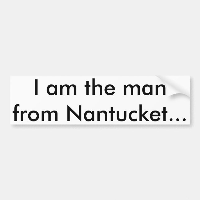 Pegatina Para Coche Soy el hombre de Nantucket (Frente)