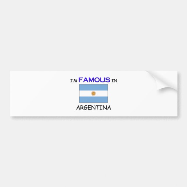 Pegatina Para Coche Soy famoso en la ARGENTINA (Frente)