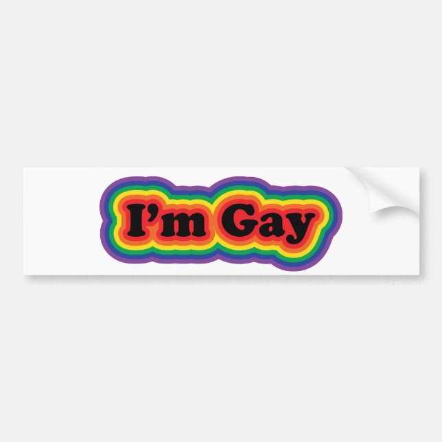 Pegatina Para Coche Soy gay (Frente)