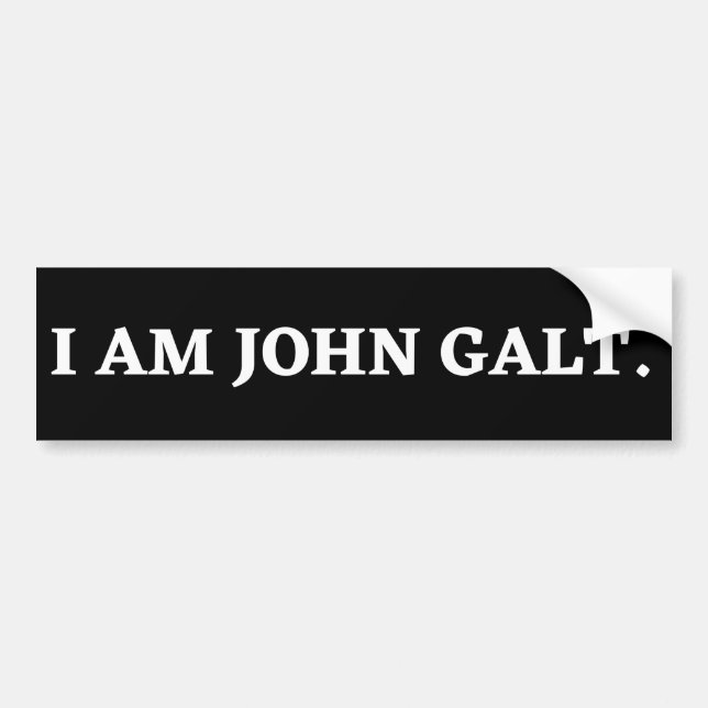 PEGATINA PARA COCHE SOY JOHN GALT (Frente)