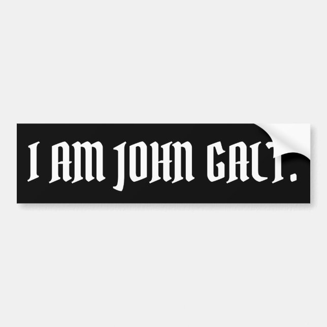 PEGATINA PARA COCHE SOY JOHN GALT (Frente)