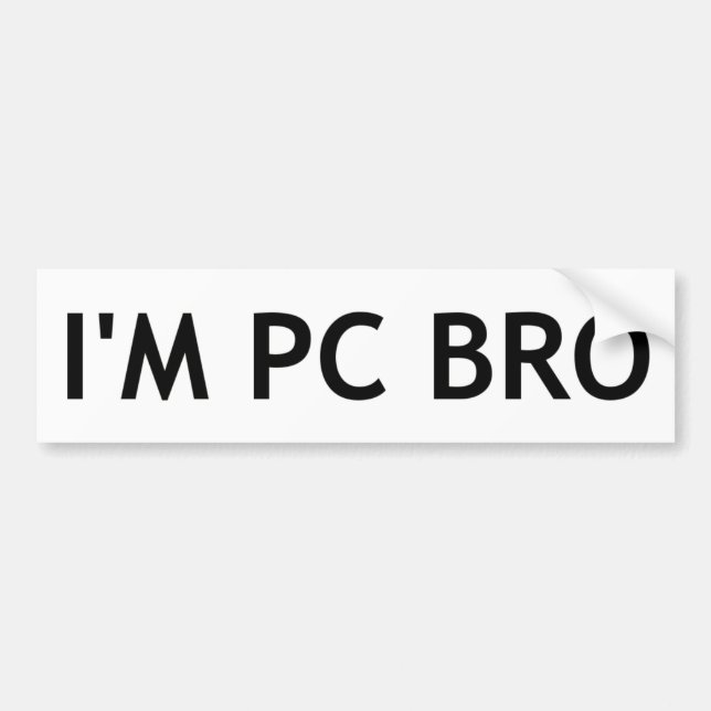Pegatina Para Coche Soy PC Bro (Frente)