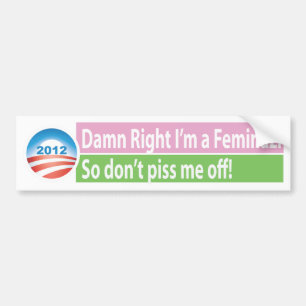 Pegatina Para Coche ¡Soy sí un Feminazi!