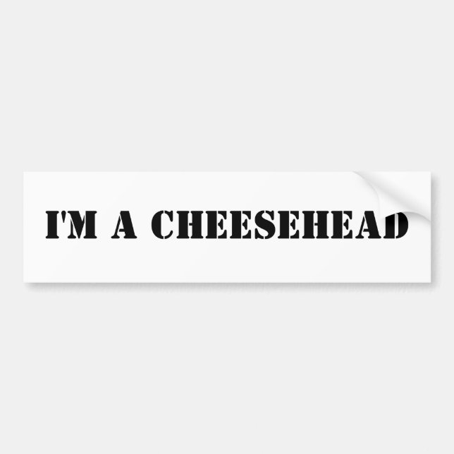 Pegatina Para Coche Soy un cheesehead (Frente)