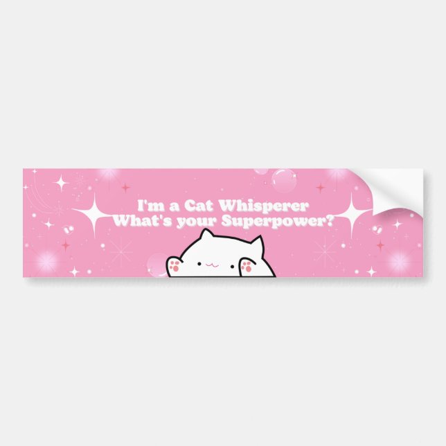 Pegatina Para Coche Soy un Domador de Gatos ¿Cuál es tu Superpoder Div (Frente)