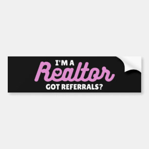 Pegatina Para Coche Soy un Realtor - ¿Tengo referencias?