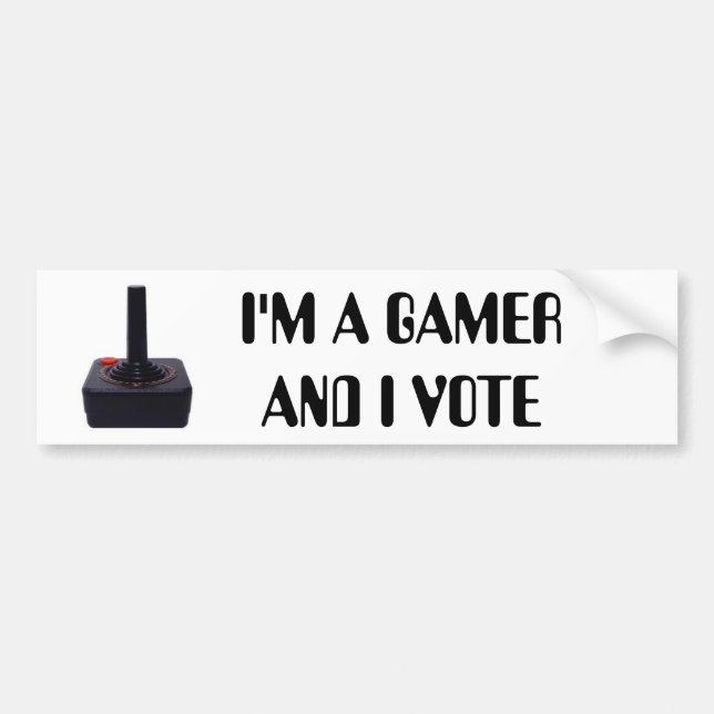 Pegatina Para Coche Soy UN VIDEOJUGADOR Y VOTO (Frente)