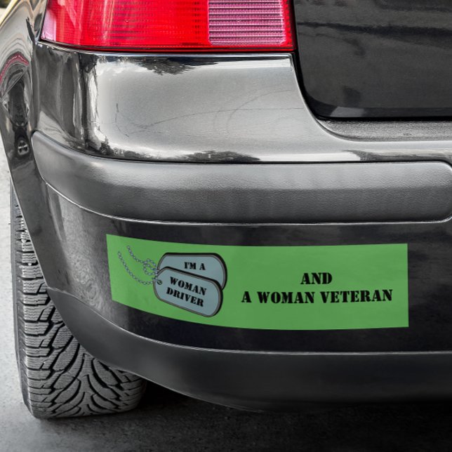 Pegatina Para Coche Soy una conductora y una veterana verde (Subido por el creador)