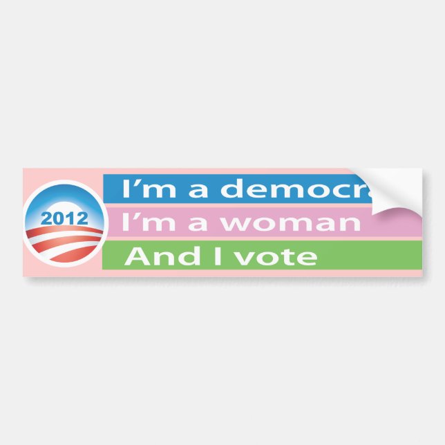Pegatina Para Coche ¡Soy una mujer y voto! (Frente)