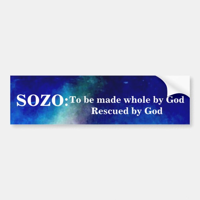 PEGATINA PARA COCHE SOZO BUMPER STICKER (Frente)
