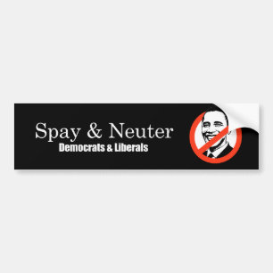 Pegatina Para Coche Spay y neutralice a los liberales Bumpersticker