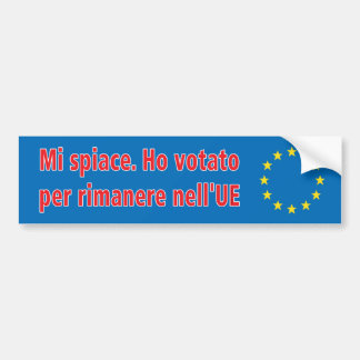Pegatina Para Coche Spiace del MI. Ho votato por 🇮🇹 del nell'UE del