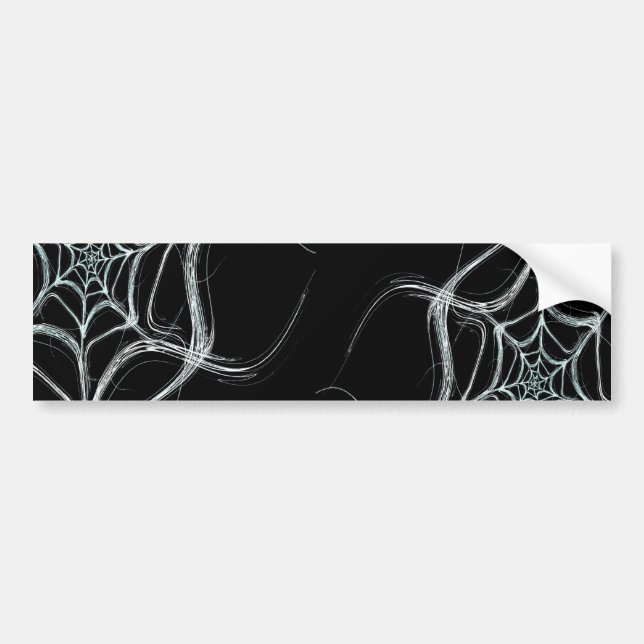 Pegatina Para Coche Spider Web Fractal Background Bumper Sticker (Frente)