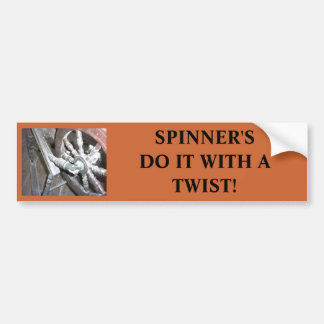 PEGATINA PARA COCHE ¡SPINNINGWHEEL, HILANDERO LO HACEN CON UNA