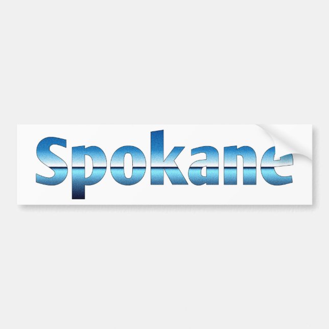 Pegatina Para Coche Spokane WA Blue (Frente)