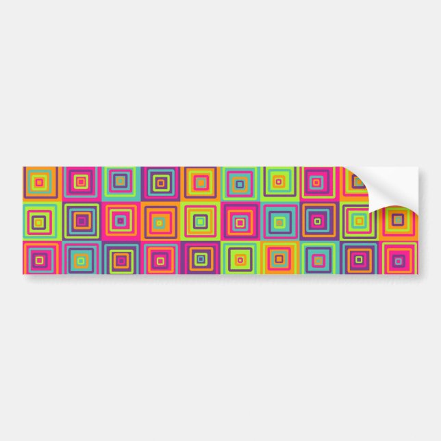 Pegatina Para Coche Squares Pattern (Frente)