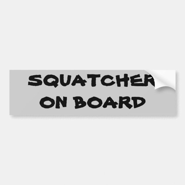 Pegatina Para Coche Squatcher a bordo (Frente)