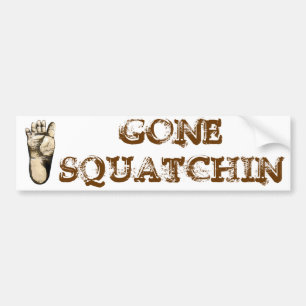 Pegatina Para Coche Squatchin ido (tributo a todos los cazadores