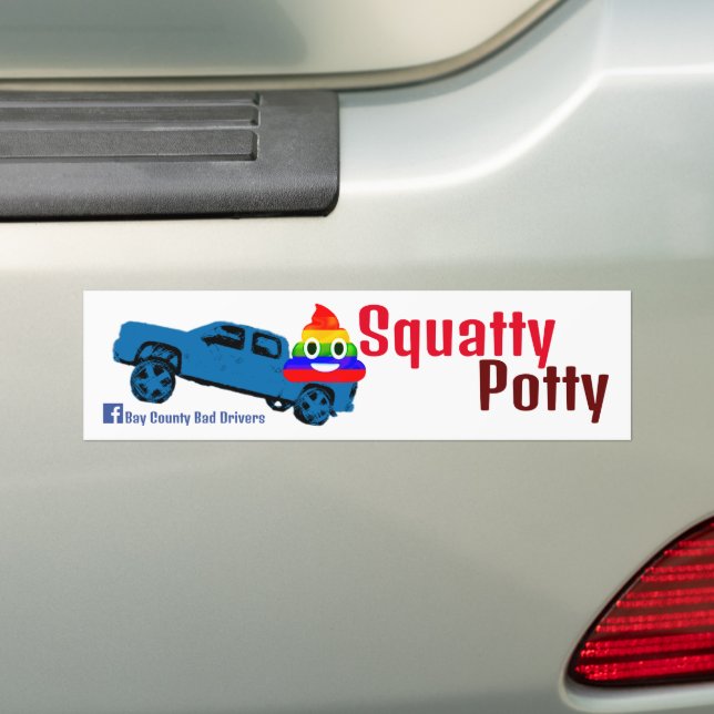 Pegatina Para Coche Squatty Potty (en coche)