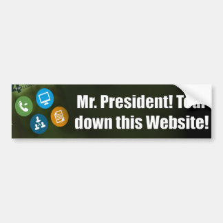 Pegatina Para Coche Sr. presidente - rasgue abajo este Web site -