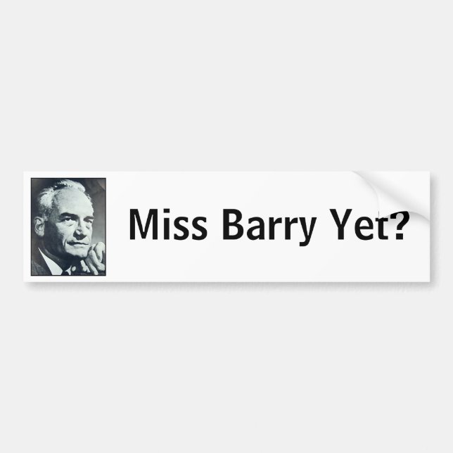 Pegatina Para Coche ¿Srta. Barry Yet? (Frente)