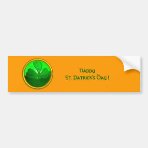 Pegatina Para Coche ST. PATRICK'S DAY SHAMROCK Green Gold