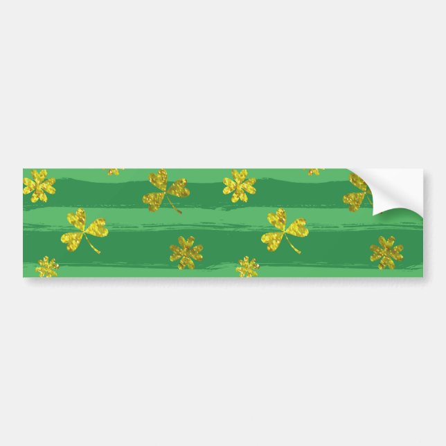 Pegatina Para Coche st patricks golden shamrocks (Frente)