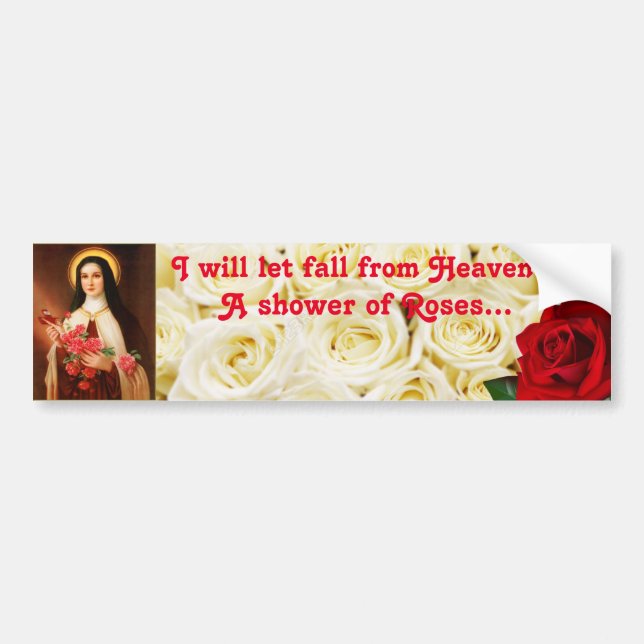 Pegatina Para Coche St. Therese Of Lisieux bumper sticker (Frente)