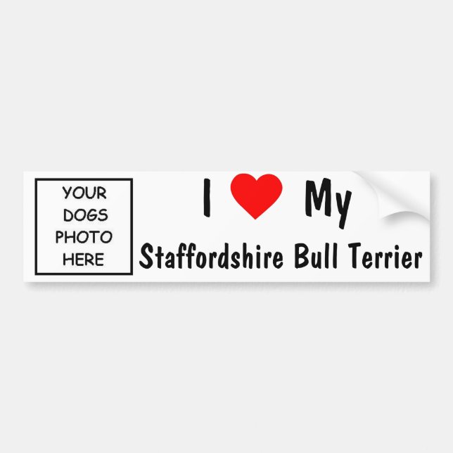 Pegatina Para Coche Staffordshire bull terrier (Frente)