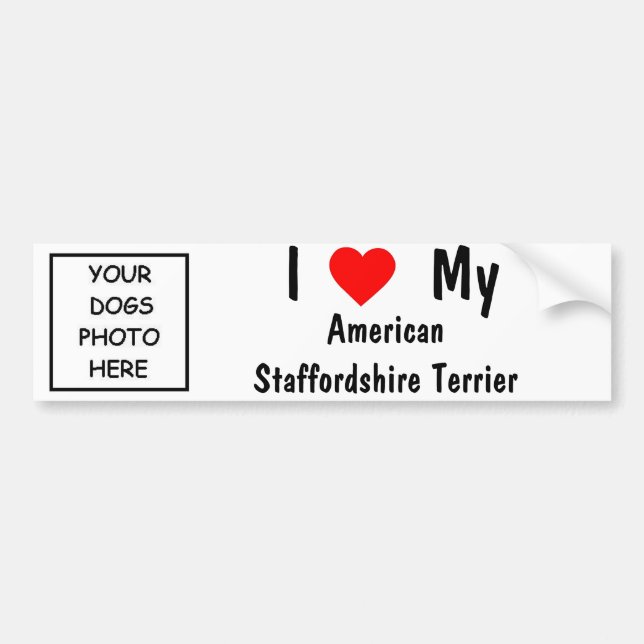 Pegatina Para Coche Staffordshire Terrier americano (Frente)