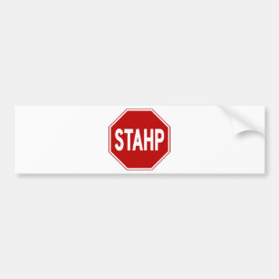 Pegatina Para Coche ¡STAHP! Rótulo