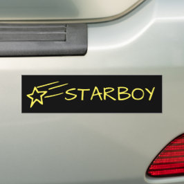 Pegatina Para Coche STARBOY y Shooting Star Personalizable amarillo