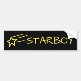 Pegatina Para Coche STARBOY y Shooting Star Personalizable amarillo