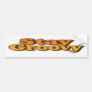 Pegatina Para Coche Stay Groovy 70 Retro Bubble Letter Bumper Sticker