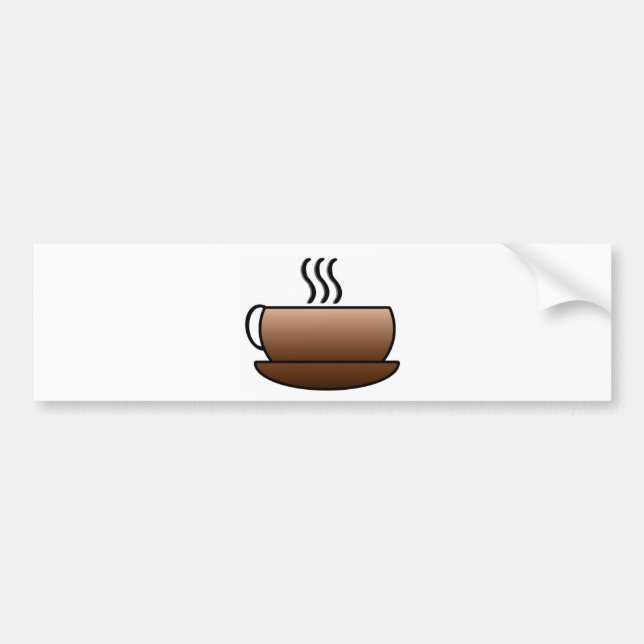 Pegatina Para Coche Steaming Coffee Mug (Frente)