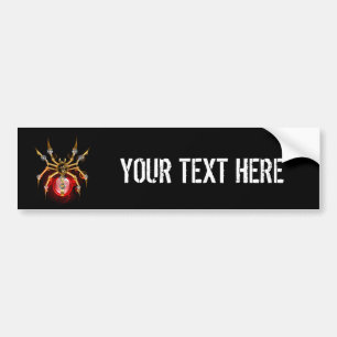 Pegatina Para Coche Steampunk spider on black