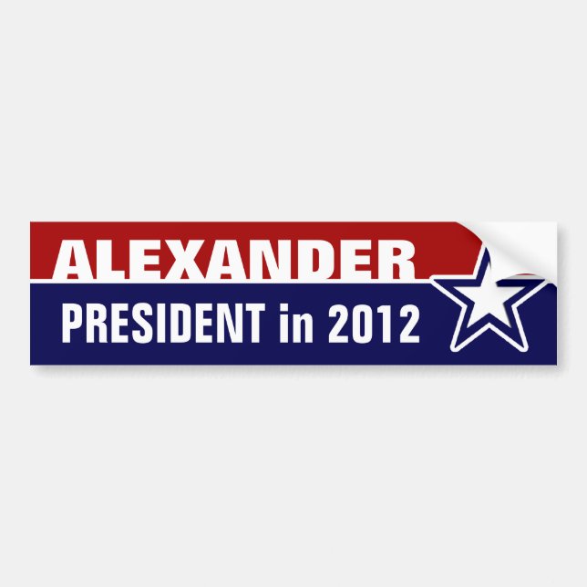 Pegatina Para Coche Stewart Alexander en 2012 (Frente)