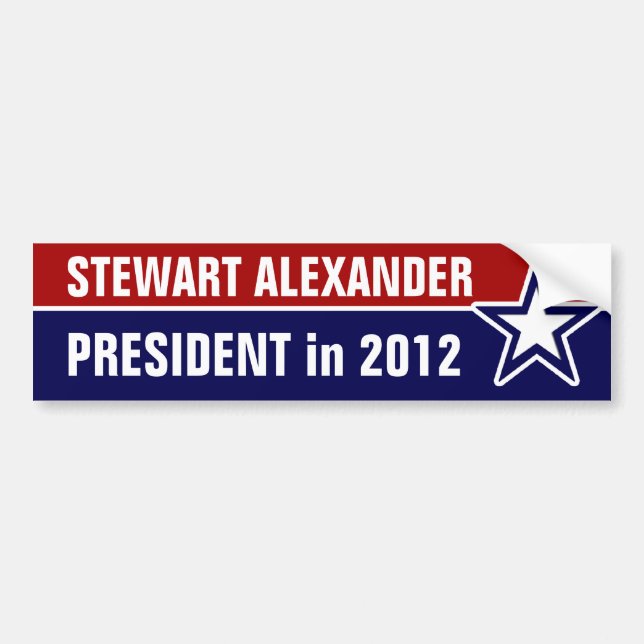 Pegatina Para Coche Stewart Alexander en 2012 (Frente)
