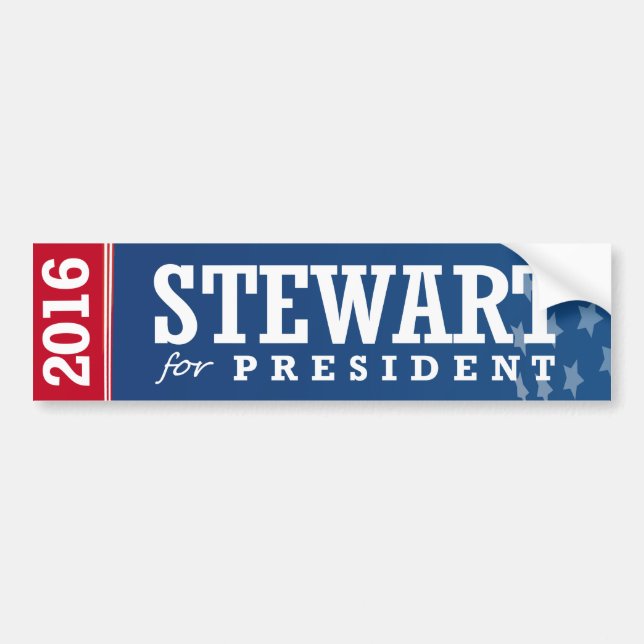 PEGATINA PARA COCHE STEWART PARA EL PRESIDENTE 2016 (Frente)