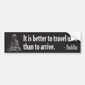 Pegatina Para Coche Sticker Bumper de Buda - Mejor viajar bien...