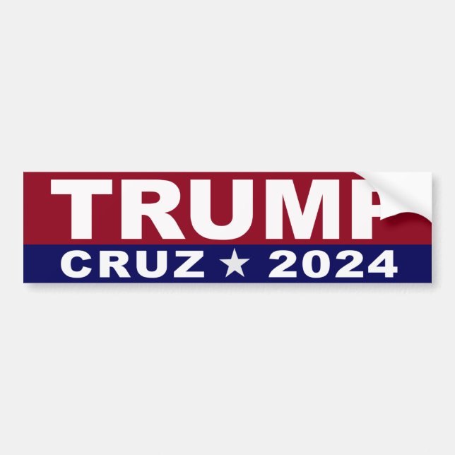 Pegatina Para Coche sticker de Trump Cruz 2024 (Frente)