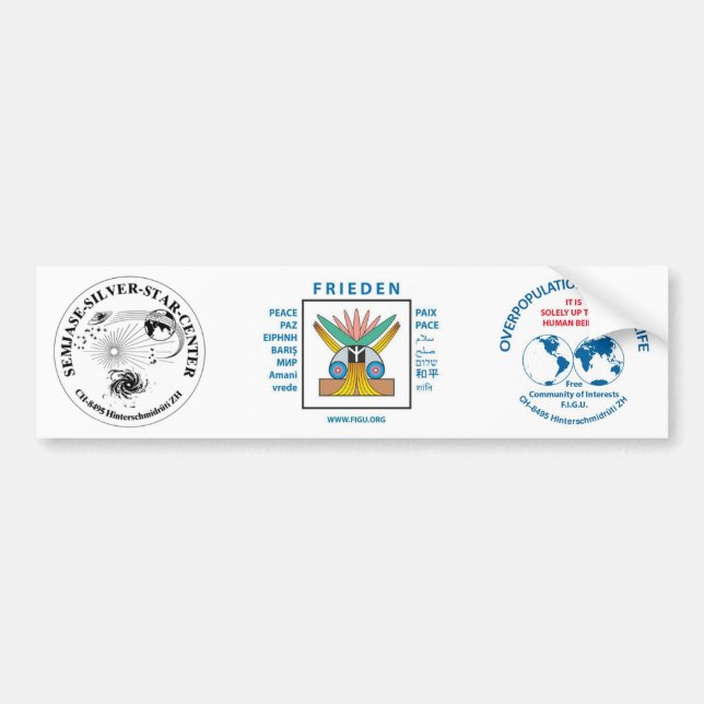 Pegatina Para Coche Sticker del parachoques Semjase Silver Star Center (Frente)