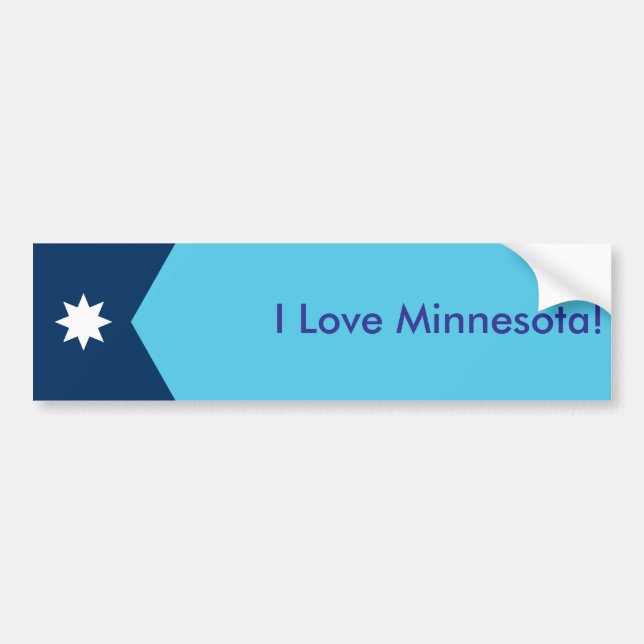 Pegatina Para Coche Sticker Flag of Minnesota, USA (Frente)
