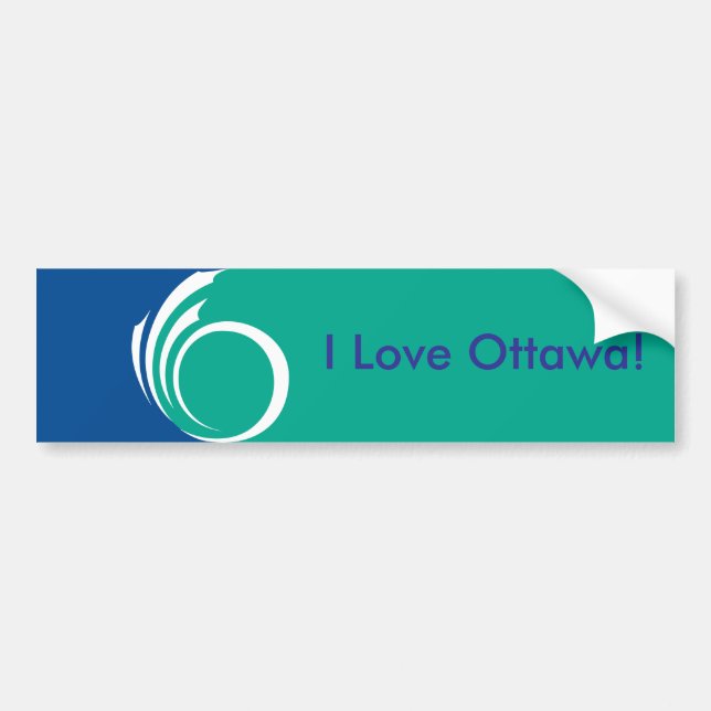 Pegatina Para Coche Sticker Flag of Ottawa, Canada (Frente)